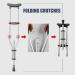 Adult Crutches Adult Armpit Crutches Light Aluminum Folding Crutches Button Height Adjustment Non-Slip Crutches for The Elderly with Walkers Convenien Lucky Star - Buy Online on GoSupps.com