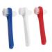 Minkissy 6 STK toothbrush brisk brush hard prosthesis accessories for dental care incorrect cleaning accessories cleaner for dentures plastic double brush multi -layer