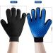 Pet Grooming Glove - Deshedding Brush Mitt for Dogs & Cats - Gentle Hair Remover - 5 Finger Design - Long & Short Fur - 1 Pair - Buy Online on GoSupps.com