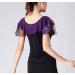 Whitewed Modern Latin Ballroom Dance Top | Performance Costume Shirt | Black/Purple - Buy Online on GoSupps.com