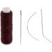 Premium Hair Extension Weft Thread & Needles for Wigs | Brown - Shop Internationally - Buy Online on GoSupps.com