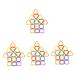 Amosfun 140 pcal geometric chain buckle sensory rings Baby links chain members made of plastic baby rings toys left baby toys for car newborn sport stroller toddler