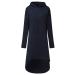 Bigfanshu in Women's Clothing Hooded Sweatshirt Long Sleeve Hoodies Ladies Jumper Dress Oversized Dark Blue