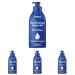 Nivea rich body Milk (625 ml) for 48h moisturizer lotion with 5 in 1 formula for dry skin with depth care serum almond oil and vitamin E (pack with 4) 625 ml (4 Pack)