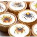 24 Pre-cut Spider Spiders Edible Cupcake Cake Toppers Wafer/Rice Paper