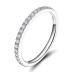 Koguxuix 925 Sterling Silver Wedding Band Cubic Zirconia Crystal Half Eternity Stackable Engagement Ring (6)
