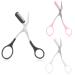 Eyebrow Scissors with Comb Precision Eyebrow Trimmer Scissors Eyebrow Trimming Scissors with Comb Non-Slip Finger Grips Hair Removal Eyebrow Scissors for Men Women (Black White Pink) Black&white&pink