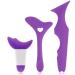 Jeffdad Eyeliner Template 4 Pieces Reusable Silicone Eyeliner Mascara Eyeshadow Lipstick Applicator Multifunctional Eye Guide Makeup Tool Eyeliner Aid for Beginners and Professionals (purple)