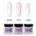 Buy GZMAYUEN Acrylic Powder for Nails - Pink White & Transparent - 10g Nail Set for Perfect DIY Acrylic Nails - Buy Online on GoSupps.com