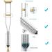 1 Pair Adult Folding Aluminum Underarm Crutches Adjustable Walking Crutches with Underarm Pads Perfect for Travel Or Work Independence - Buy Online on GoSupps.com