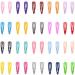 Candy Color 2 Inch Metal Snap Hair Clips for Kids - 100 Girls' Barrettes and Hair Accessories - Buy Online on GoSupps.com