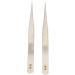 Premium Stainless Steel Tweezers - Precision 2-Part Straight Lace for Hearing Aids & Ingrown Hair - Pointed Needle Precision Tweezers - Buy Online on GoSupps.com