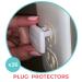 North States Toddleroo Plug Protectors (36-Pack Soft White) - Babyproof Two and Three Pronged Outlets in Seconds - Buy Online on GoSupps.com