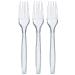 300 Clear Plastic Forks | Heavy Duty Plastic Utensils | Disposable Forks | Fancy Plastic Cutlery | Clear Plastic Silverware Bulk | Nice Disposable Flatware Clear (300 Pack)