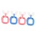 Gleavi 4 pieces U-shaped toothbrush for children silicone toothbrush for toddlers Adorable toothbrushes for children portable toothbrush made of silicone household children's toothbrush pp
