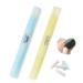 Nail polish correction pen (2 pieces) for removing nail polish ridges with 3 replacement tips