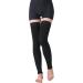 TOFLY Thigh High Compression Stockings - 1 Pair, 20-30 mmHg Gradient Compression, Silicone Band, Footless Sleeves for Varicose Veins, Edema - L, Black - Buy Online on GoSupps.com