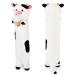Yamepuia Cow Big Stuffed Animal Body Pillow 23" Cow Stuffed Plush Pillow Soft Cute Long Cow Stuffed Animals Cow Plushie Kawaii Stuff Gift for Kids and Adults Milk Tea Cat