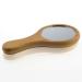 Handmade Small Portable Wood Makeup Mirror with Single Handle - 7.1x13.5cm - Buy Online on GoSupps.com