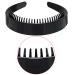 Mya Rip Off Hair Comb for Women & Girls - Korean Style 2.5cm Wide Black Plastic Everyday Use - Buy Online on GoSupps.com