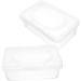 Hoement 4-Piece Baby Towel Holder Set | Wet Wipe Container & Diaper Organizer | Travel Tissue Box | Transparent Design | 19.5x12.5x7.5cm - Buy Online on GoSupps.com