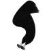 Ugeat 55cm Flat Tip Real Hair Extensions - Keratin Bonding Darkest Black 1g/Strand 50g Hair Extensions - Buy Online on GoSupps.com