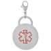 Surgical Steel Medical Alert Diabetes-Insulin Charm/Pendant Bracelet 1 Inch Round