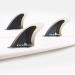FCS II Reactor Performance Core Tri Fin Set - Charcoal/Black - Longboard Surfing Fins - Buy Online on GoSupps.com