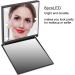 Folding LED Makeup Mirror Dimmable Design Pocket Size Scratch And Shock ABS + Glass LED Pocket Mirror Lady for Girl(black) - Buy Online on GoSupps.com