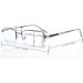 Eyekepper Rectangle Metal Half Rim Reading Glasses +1.75 | Gunmetal Spring Hinges - Stylish & Comfortable for Computer Use - Buy Online on GoSupps.com