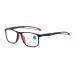 Iynwbjts Ultra-Eighth HD-Anti blue light sports reading glasses for Medium-age men and older TR90 Comfortable anti-slip reading glasses 4.00 Sand Black Framed Red Legs