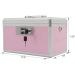 XYDStay Medicine Lock Box Aluminum First Aid Safe Storage Family Medication Cabinet Pink 12.2x7.9x8.2 Inch - Buy Online on GoSupps.com