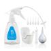 Ear Wax Removal Tool Ear Cleaning Kit Ear Irrigation Flushing System Earwax Remover Flusher for Complete Ear Cleaning Includes Spray Bottle Bulb Aspirator Basin Brush Disposable Tips (Triangle Set)