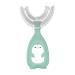 U-shaped Toothbrush Silicone Toothbrush Baby Mouth Cleaning Manual Toothbrush (Green L) Toothbrushes