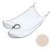 1 Piece White Shaving Bib Shaving Cape Salon Care Smock Men's Face Trimming Hair Cutting Shaving Apron with 2 Suction Cups and 1 Powder Puff Off-white