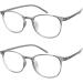 IEYELUUK Reading Glasses (2 Pack) - Blue Light Filter Lightweight No Yellow Tint Transparent Gray 3.5x Magnification - Shop Now! - Buy Online on GoSupps.com