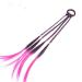 EROSPA 4 Colorful Hair Strands - 40 cm Hairpiece Extension with Hair Tie/Band (Pink) - Vibrant Hair Accessories for Unique Styles - Buy Online on GoSupps.com