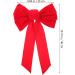 Vorcool Christmas Red Velvet Bow Decor - 4 Piece Bowknot Ornaments for Holiday Parties (25cm x 40cm) - Buy Online on GoSupps.com