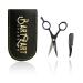 Bartzart Small beard shears with a beard comb including etui i beard scissors for men i Perfect beard care set for mustache wearer I sharp scissors small set beard scissors