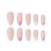 Justotry 24-Piece Almond Press-On Nails Set | ColoUndurful French & Nude Oval Fake Nails for Women | Short Rainbow Fingernails - Buy Online on GoSupps.com
