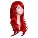 AneShe 28 Long Wavy Heat Resistant Cosplay Wig for Women - Red - Buy Online on GoSupps.com