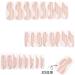 French Tip Press on Nails - Long Press On Nails with Nail Tips Golden wave stripes Design Glossy pink press on nails Acrylic False Nails Cute Artificial Nails - Buy Online on GoSupps.com