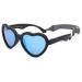 Pro Acme Infant Sunglasses Heart Sunglasses Unbreakable Baby Polarized Sunglasses for Toddler & Infant 0-36 Months Black Frame | Blue Mirrored Lens