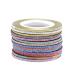Oceaneshop 14 Colors/Gold&Silver Set Women DIY Rolls Decoration 1/2/3mm Tape Stickers Nail Art Striping Line