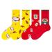 Chinese New Year Red Socks Comic Embroidery Men's and Women's Sports Socks Good Luck Socks Spring Festival Gift 4 Pairs (Color : Red-3 Size : 37-43) 37-43 Red-3