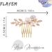 Fairvir Gold Flower Bridal Hair Combs - Elegant Pearl Leaf Accessories for Weddings | Bridal Jewelry for Women & Girls - Buy Online on GoSupps.com