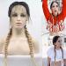 Xiweiya 22-Inch Blonde & Brown Braided Wig - Heat-Resistant Fiber with Baby Hair Front Lace Network for Natural Look - Buy Online on GoSupps.com