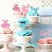 24 PCS Boy or Girl Theme Cupcake Toppers for Gender Reveal Baby Shower Birthday Party Supplies Glitter Kids Blue Onesie Jumpsuit Cake Decorations Pink Dress Cupcake Picks Gender Reveal Cupcake Topper - Buy Online on GoSupps.com