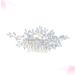 Ipetboom Silver Barrettes Hair Accessories Hair Barrettes for Women Silver Hair Clip Silver Headpiece Hair Side Comb Hair Comb Crystal Bridal Hair Combs Hairpin Bride Wedding - Buy Online on GoSupps.com