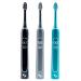 Str ight toothbrush Electric sound toothbrush with heart in 3 colors made of organic plastic incl. 3 plug -in brushes 75ml toothpaste extra to 8 weeks of battery farm
